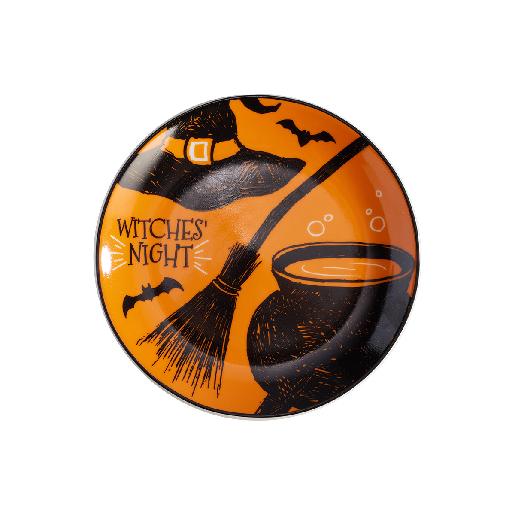 Plato Postre Halloween Bruja 20.4cm