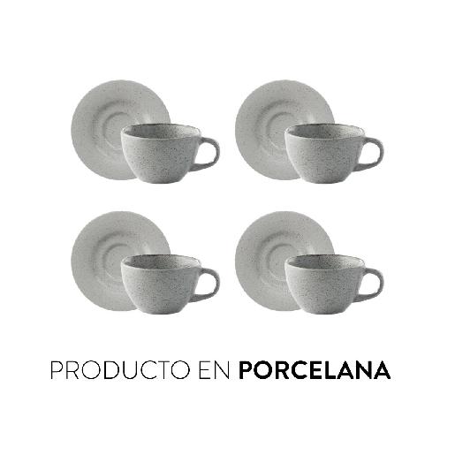 Set de Café 4 puestos 8 Piezas Moon Porcelana