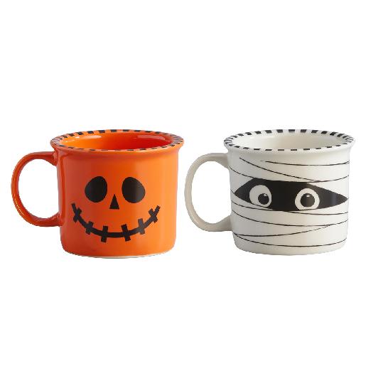 Set x 2 Mug Halloween Calabaza + Momia 280ml