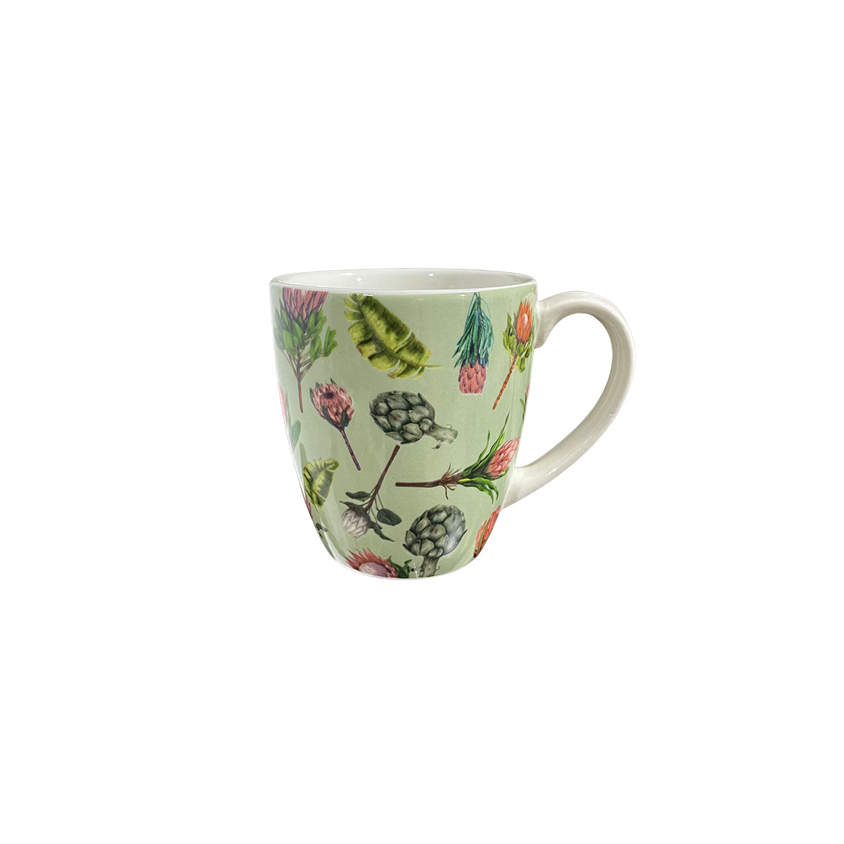 Mug  Verde - Eucalipto y Azucena by Elisa Fernández | Eucalipto y  Azucena | Categorias | Vajillas Corona