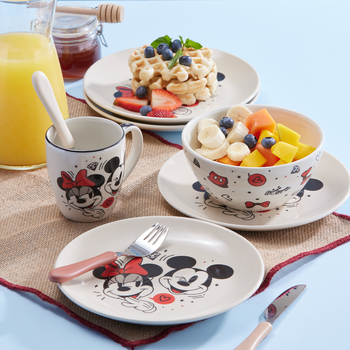 Set de Desayuno 267.7ml Mickey Loyal and True Disney, Disney, tendencias, Vajillas, Categorias